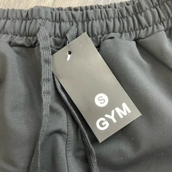 Men’s NEW Small GYM Black Jogger Pants - Picture 4 of 9